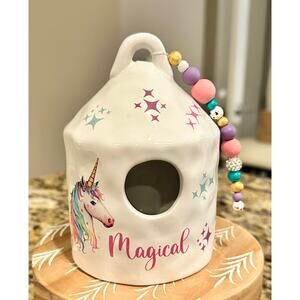 Mini Magical Unicorn Birdhouse New